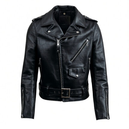 Men’s Classic Biker Leather Jacket – Born to Ride Edition