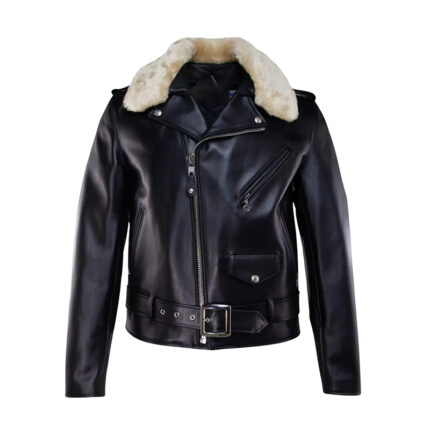 Faux Fur Collar Motorcycle Jacket Winter Accessory